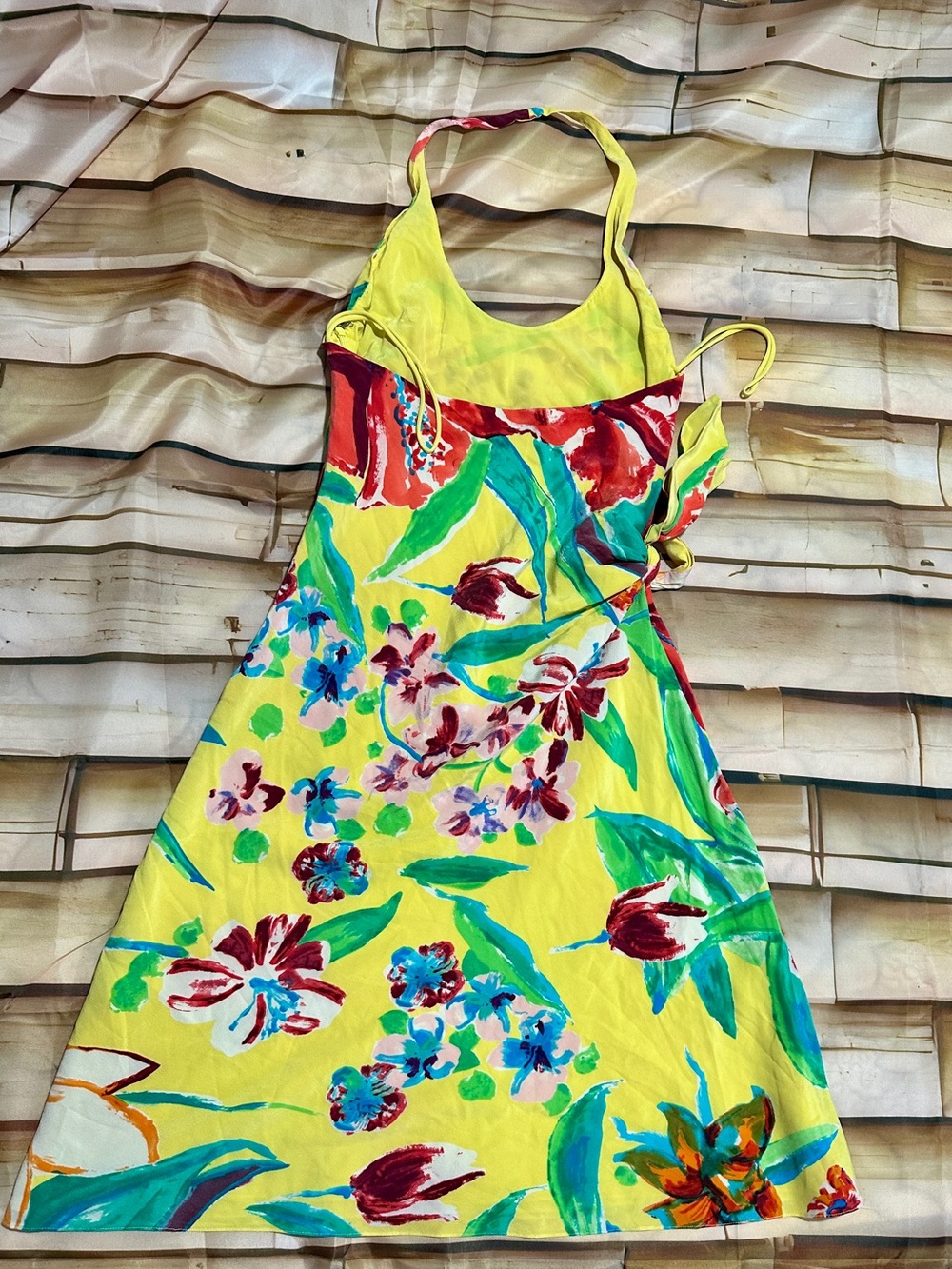 Ralph lauren collection 100% silk floral halter wrap dress size 4 - Picture 4 of 5